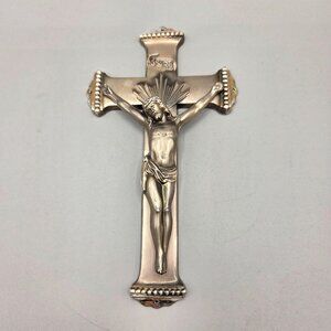 Vintage Religious Crucifix Coffin Casket Decal Wall Cross Jesus Inri Catholic